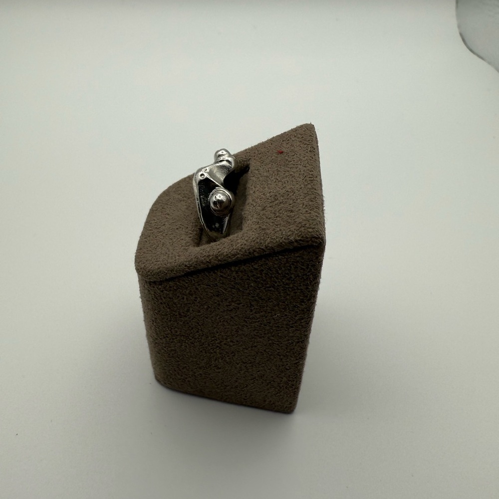 Sterling Silver Adjustable Frog Ring - image 3